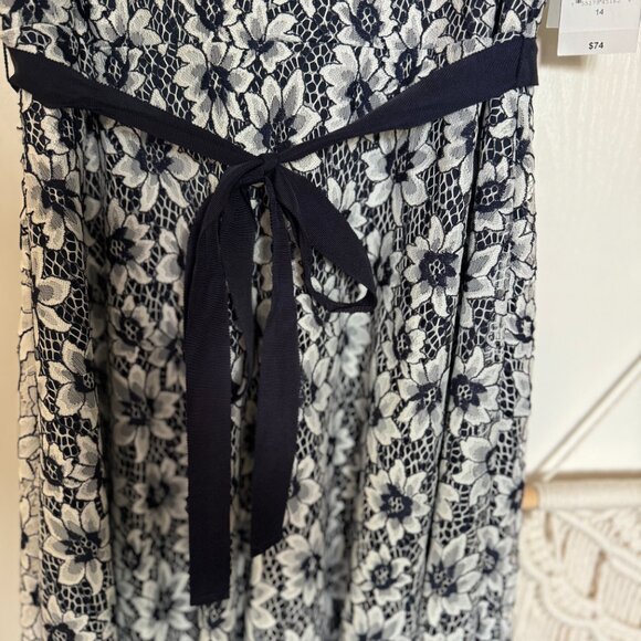 Danny & Nicole Womens Blue Lace Dress With Lining Size 14 NWT Sleeveless‎ sheer - Picture 9 of 16